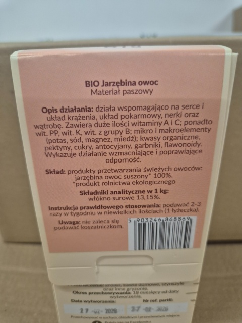 BIO JARZĘBINA OWOC 150 G DLA KRÓLIKÓW I GRYZONI