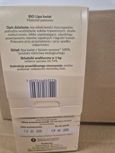 BIO LIPA KWIAT 25G DLA KRÓLIKÓW I GRYZONI NA RELAKS