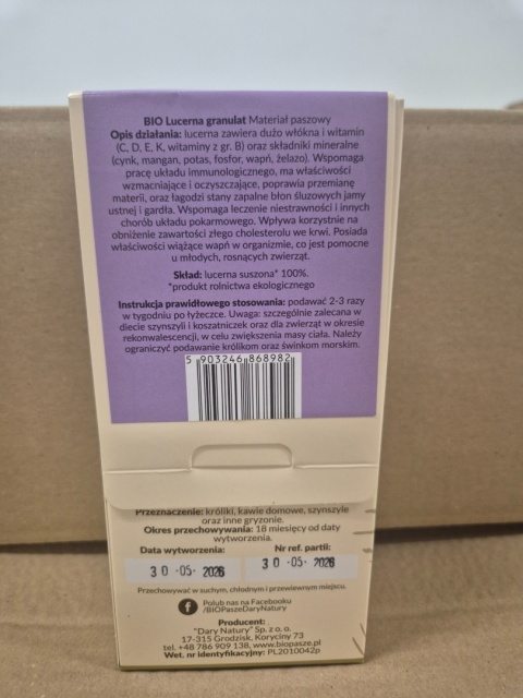 BIO LUCERNA GRANULAT 150G DLA KRÓLIKÓW I GRYZONI NA KONDYCJĘ