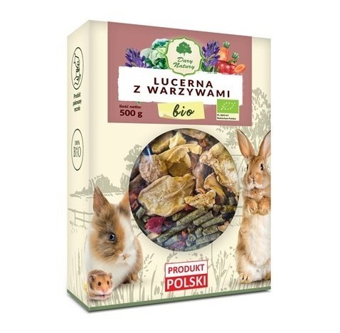 BIO LUCERNA Z WARZYWAMI 500 G DLA KRÓLIKÓW I GRYZONI