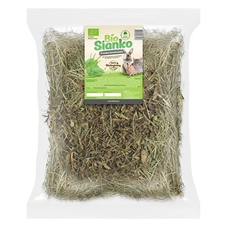 BIO SIANKO Z BABKĄ LANCETOWATĄ DLA KRÓLIKÓW I GRYZONI 500G NA JELITA