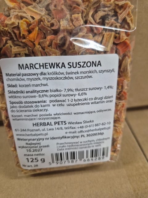 Herbal Pets Suszona Natka Pietruszki dla Królika - Naturalny Przysmak