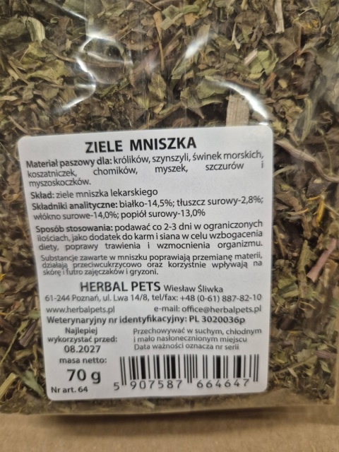 Herbal Pets Ziele Mniszka dla Królika - Naturalne Zioła Suszone
