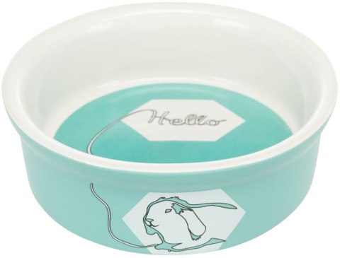 Trixie Miska ceramiczna z nadrukiem dla królika, 240 ml, Ø 11 cm