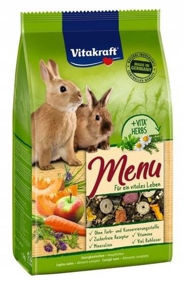 Vitakraft Menu Vital pełnoporcjowa karma dla królika 1 kg