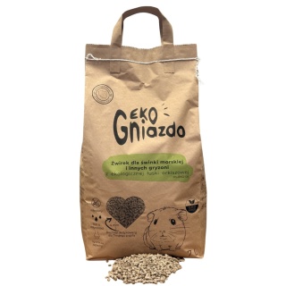 EKO GNIAZDO ŻWIREK PELLET orkiszowy gryzonie 7l z ekologicznej łuski 4 mm