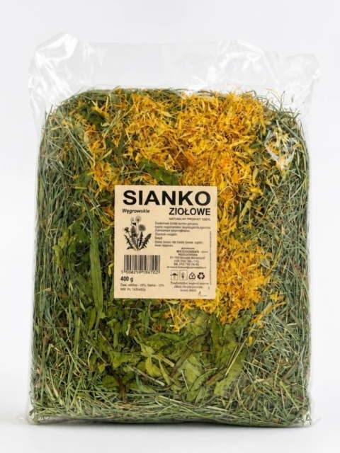 SIANKO WĘGROWSKIE ZIOŁOWE DLA KRÓLIKÓW I GRYZONI 400 G NATURALNE