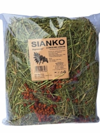 SIANKO WĘGROWSKIE Z OWOCAMI LEŚNYMI DLA KRÓLIKÓW I GRYZONI 400 G NATURALNE