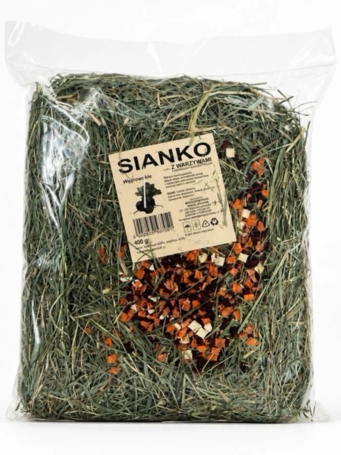 SIANKO WĘGROWSKIE Z WARZYWAMI DLA KRÓLIKÓW I GRYZONI 400 G NATURALNE