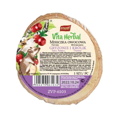 Vitapol Miseczka owocowa dla królika, 1 szt.