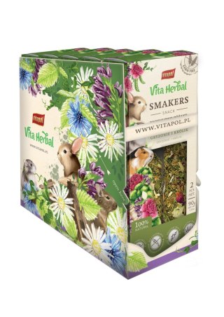 Vitapol Vita Herbal Smakers brokułowo-różany dla królika, 5 × 90 g