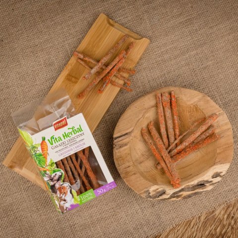 Vitapol Vita Herbal gałązki leszczyny z marchewką dla królika, 50 g