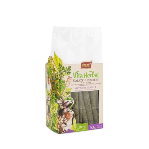 Vitapol Vita Herbal gałązki leszczyny z pietruszką dla królika, 50 g